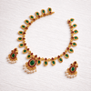 Kerala Style Gold Polish Necklace with Earrings