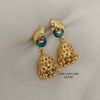 Peacock Enamel Jhumka
