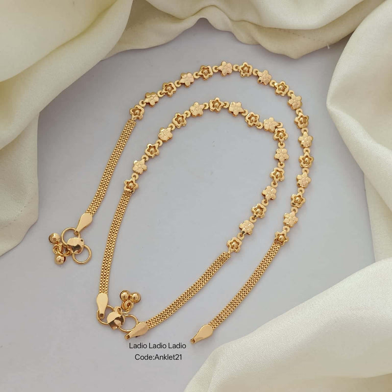 Anklet - One Gram Micro Gold Plated