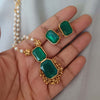 Elisa 5- Green Pearl Necklace Set