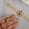 Peocock 3 Layer Pearl Choker Set