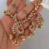 Peacock Tri Jhumkha - White Diamonds