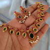 Kerala Style Palakka Long Haaram with Earrings