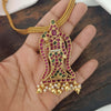Lakshmi Kataksham- Kemp Carved Necklace