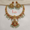 Lakshmi Coral Mint Drops- Real Gold Inspired Nagasi / Nakshi