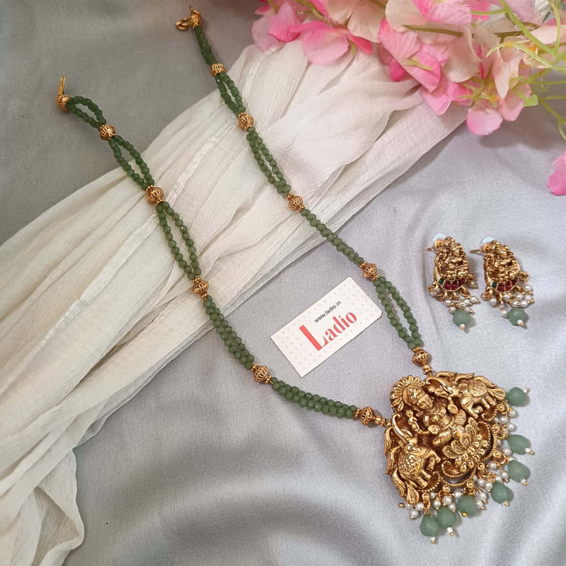 Ambika – Green Beads Haaram set