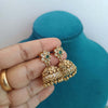 Cute floral jhumk – Green