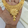 24 Ct Gold Look- Micro Gold Plated Long Haaram with Earrings