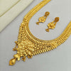24 Ct Gold Look- Micro Gold Plated Long Haaram with Earrings