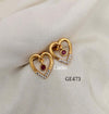 Pink Heart- Stud Earrings