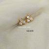Impon Stud Earrings: Tri Flower