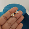 Impon Stud Earrings: Tri Flower