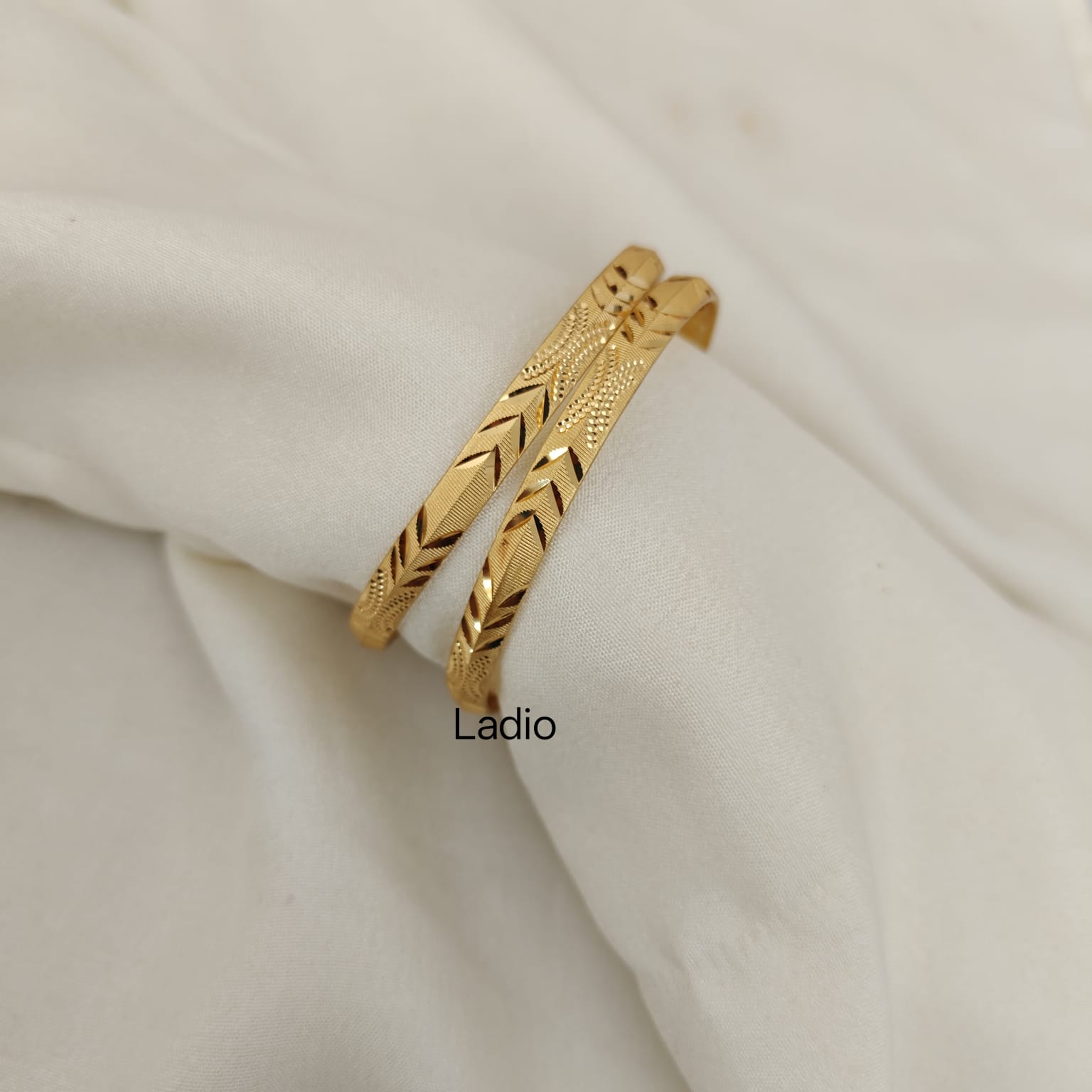 2.6-Exclusively Crafted- One gram Micro Gold Plated Bangles – Ladio