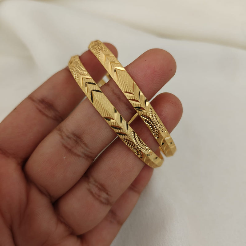 2.6-Exclusively Crafted- One  gram Micro Gold Plated Bangles