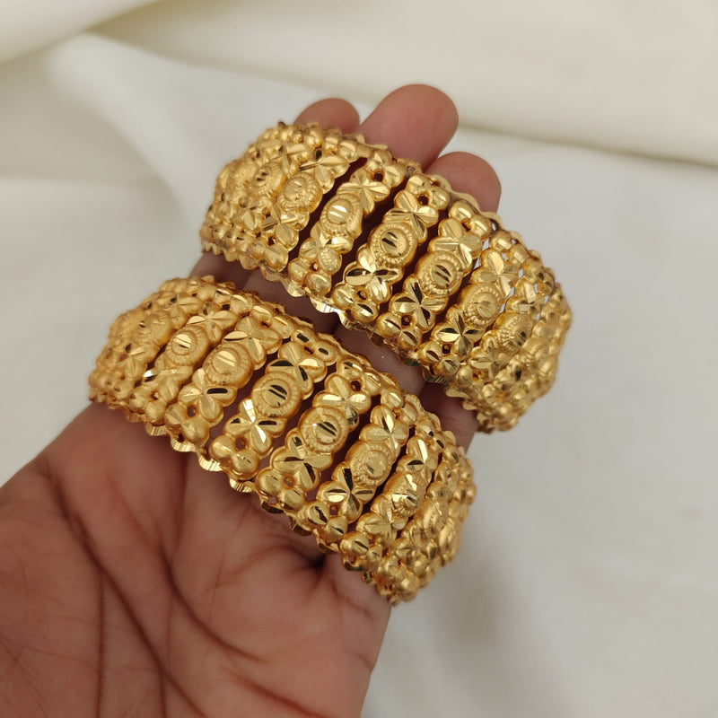 2.6-Exclusively Crafted- One  gram Micro Gold Plated Bangles