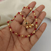 Red Bead Anklets: One Gram Micro Gold Plated