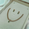 Elegant Diamond Set with Flowral Earring