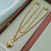 Love Heart - 18 inch Micro Gold Plated Dollar Chain