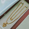 Leaf Heart - 18 inch Micro Gold Plated Dollar Chain