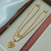 Ruby Heart - 18 inch Micro Gold Plated Dollar Chain