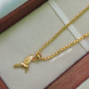 Flying Bird - 18 inch Micro Gold Plated Dollar Chain