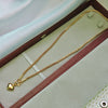 Heart - 18 inch Micro Gold Plated Dollar Chain