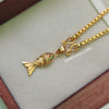 Lucky Fish - 18 inch Micro Gold Plated Dollar Chain
