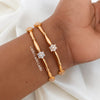 2.4 Thin Flower - Micro Gold Plated Bangles