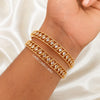 2.4 Diamond Border - Micro Gold Plated Bangles