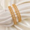 2.4 Diamond Border - Micro Gold Plated Bangles