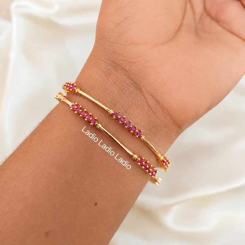 2.6 Slim Pink - Micro Gold Plated Bangles