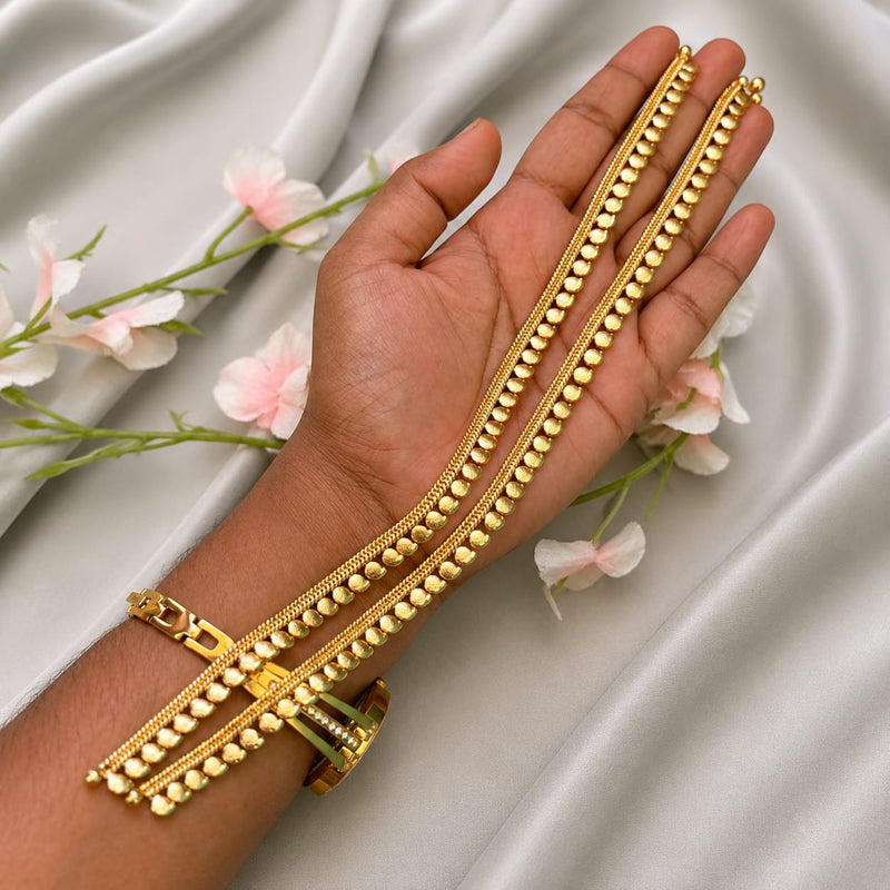 Anklets:One Gram Micro Goldplated - Mango