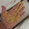 Real Gold Look Long Haaram with Earrings