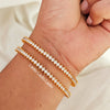 2.4 Stone Row - Micro Gold Plated Bangles