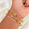 2.10 Lakshmi Floral - Micro Gold Plated Bangles