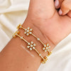 2.8 Flower Charm - Micro Gold Plated Bangles