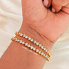 2.8 Diamond Wave - Micro Gold Plated Bangles