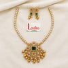 Unique Green and White Diamond Necklace with Earrings