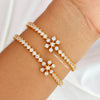 2.6 Diamond Flower - Micro Gold Plated Bangles