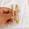 2.6 Diamond Flower - Micro Gold Plated Bangles
