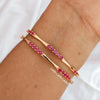 2.4 Slim Pink - Micro Gold Plated Bangles