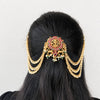 Kemp – Hair Brooch with Pearl Layer Chain