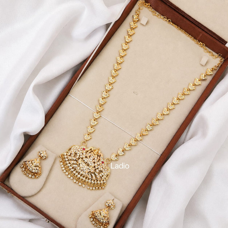 Gajalakshmi - Long Haaram with Earrings