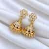 Impon Jhumki-White flower