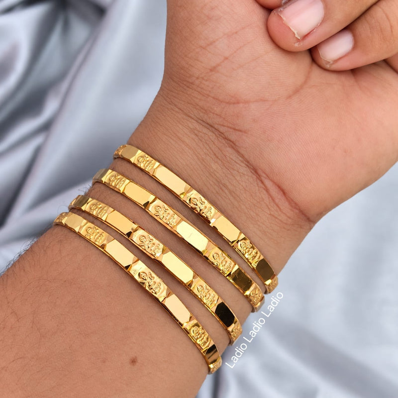 2.6 Lakshmi Glossy - Micro Gold Plated 4 Bangles