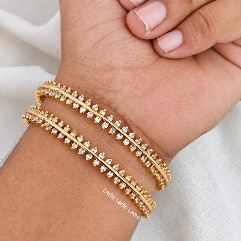 2.6 Diamond 2 Line - Micro Gold Plated Bangles