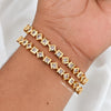 2.10 Square Link - Micro Gold Plated Bangles