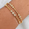 2.4 Triple Floral - Micro Gold Plated Bangles