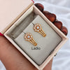Floral Stud Drops - Micro Gold Plated Earrings