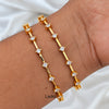 2.10 Stone Line - Micro Gold Plated Bangles